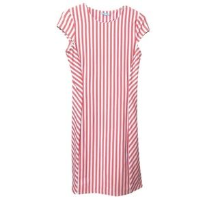 J. McLaughlin Helena Dress Catalina Cloth Pink and Blue Stripes Size Large